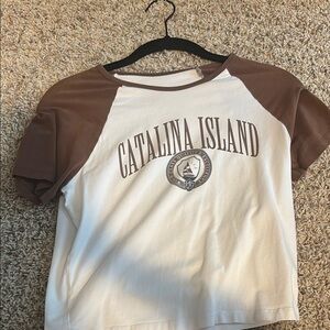 Hollister Brown and White Catalina Island Top